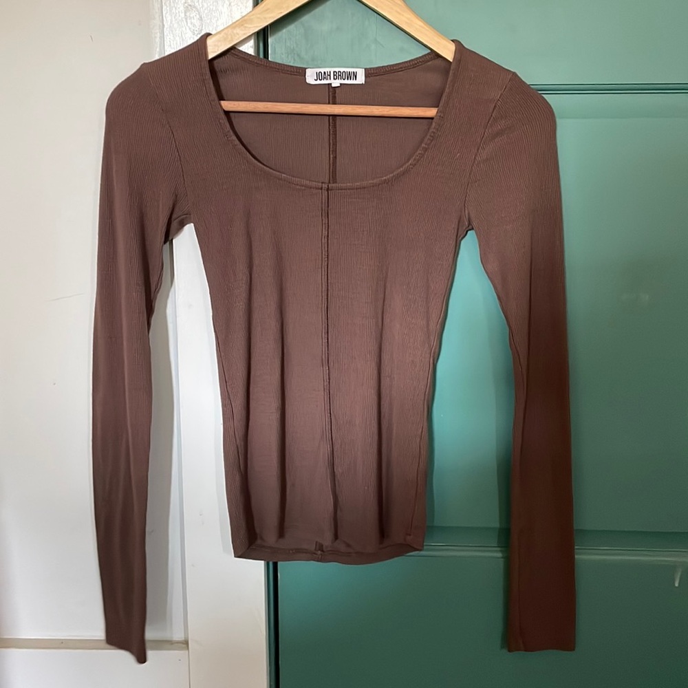 Josh Brown Classic Scoop Long Sleeve Brown XS/S
